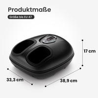 RENPHO Električni masažer za stopala s funkcijom grijanja, 3D gnječenje, masaža valjcima i zračnom kompresijom, 3 razine intenziteta, bežični daljinski upravljač 9