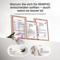 RENPHO Električni masažer za stopala s funkcijom grijanja, 3D gnječenje, masaža valjcima i zračnom kompresijom, 3 razine intenziteta, bežični daljinski upravljač 7