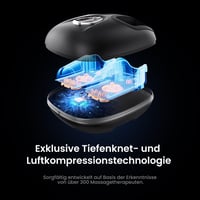 RENPHO Električni masažer za stopala s funkcijom grijanja, 3D gnječenje, masaža valjcima i zračnom kompresijom, 3 razine intenziteta, bežični daljinski upravljač 3