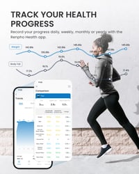 RENPHO Elis 1 Digitális Személymérleg Bluetooth Kapcsolattal, Nagy VA Kijelzővel, 13 Testösszetétel-elemzéssel és Fitness Alkalmazással 3