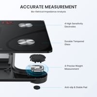 Cântar inteligent corporal cu Bluetooth RENPHO Elis 1, cântar digital cu analizator BMI și aplicație pentru smartphone, 220 kg, 30 cm 6