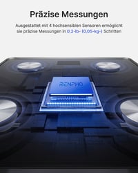 Inteligentná osobná váha RENPHO 180 kg – Bluetooth, BMI, analýza telesného tuku, čierna 3