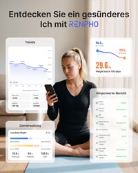 Inteligentná osobná váha RENPHO 180 kg – Bluetooth, BMI, analýza telesného tuku, čierna 5