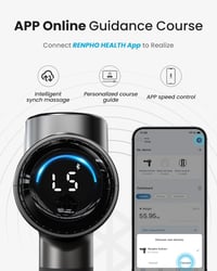 RENPHO Masszázspisztoly Hőfunkcióval, Bluetooth és LED Kijelzővel 3