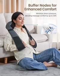 RENPHO prístroj na masáž krku a ramien s vyhrievaním, 3D Shiatsu masážny prístroj 3