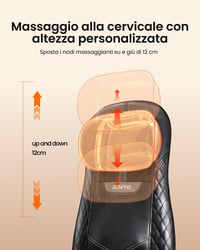 Masážny poťah na sedadlo RENPHO Shiatsu s vyhrievaním, 12 masážnymi hlavicami a vibráciami 3