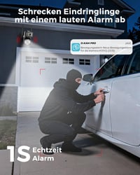 Reobiux 2K vonkajšia bezpečnostná kamera s dvoma objektívmi, PTZ IP kamera, WiFi kamera s automatickým sledovaním, farebným nočným videním, obojsmerným zvukom a nepretržitým záznamom 24/7 3