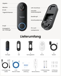 Interfon Video Reolink 5MP cu Sonerie, Wi-Fi 2,4/5GHz, Cameră cu unghi ultra-larg de 180°, Sonerie Inteligentă 8