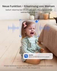 Cameră de supraveghere de interior Reolink E1 Pro 3K WiFi cu funcție Pan/Tilt, monitorizare bebeluși, detectare persoane/animale de companie/plâns, auto-tracking, vedere nocturnă IR de 5MP 3