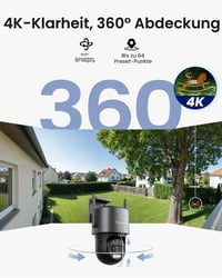 Reolink TrackMix WiFi 4K 8MP Wi-Fi 6 PTZ exteriérová kamera, duálny objektív, farebné nočné videnie – sivá 2
