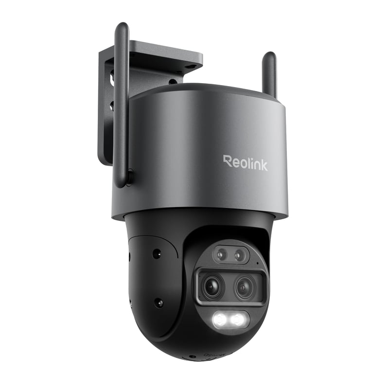 Reolink TrackMix WiFi 4K 8MP Wi-Fi 6 PTZ exteriérová kamera, duálny objektív, farebné nočné videnie – sivá