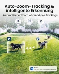 Reolink TrackMix WiFi 4K 8MP Wi-Fi 6 PTZ exteriérová kamera, duálny objektív, farebné nočné videnie – sivá 4