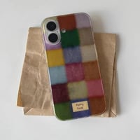 Puzdro Reownest pre iPhone 13 / iPhone 14, roztomilý estetický dizajn s farebným kockovaným vzorom, nárazuvzdorný silikónový zadný kryt odolný voči poškriabaniu pre dievčatá a ženy – farebné 9