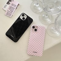 Reownest iPhone 17 Pro Pöttyös Tok Rózsaszín Puha TPU Ütésálló Védelem - iPhone 17 Pro, pink 8