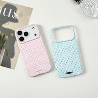 Reownest iPhone 17 Pro Pöttyös Tok Rózsaszín Puha TPU Ütésálló Védelem - iPhone 17 Pro, pink 9