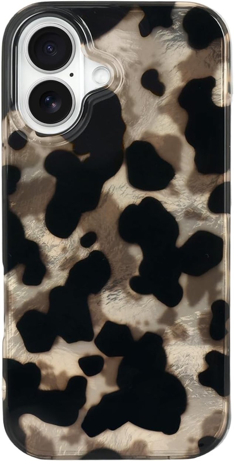 Reownest iPhone 17 TPU védőtok - fekete-arany gepárdmintás