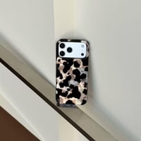 Reownest iPhone 17 TPU védőtok - fekete-arany gepárdmintás 8