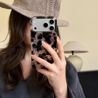 Reownest iPhone 17 TPU védőtok - fekete-arany gepárdmintás 9