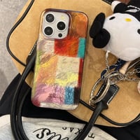 Silikónový kryt na iPhone 17 Reownest pre dievčatá a ženy, roztomilý farebný kockovaný vzor, nárazuvzdorné a odolné puzdro proti poškriabaniu - červenohnedé 2