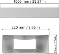 Repa Market 220x90mm Lapos Szellőzőcsatorna 100cm Szellőzéshez 7