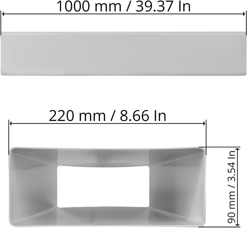 Repa Market 220x90mm Lapos Szellőzőcsatorna 100cm Szellőzéshez
