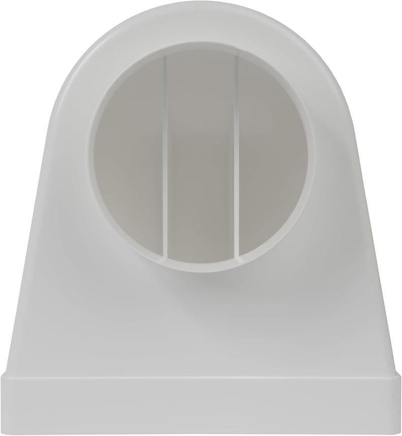 Repa Market Racord conductă plată-rotundă 90° 220x90mm - Diametru 125mm Ventilație Aer Condiționat Încălzire Răcire Plastic