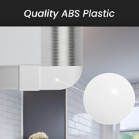 Repa Market 90° Légcsatorna Átalakító 220x90mm Lapos - 150mm Kerek Csőhöz Műanyag Csatlakozó Szellőzés Fűtés Hűtés 4
