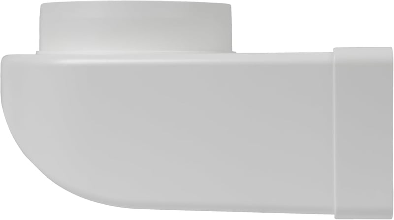 Repa Market Racord conductă plată-rotundă 90° 220x90mm - Diametru 125mm Ventilație Aer Condiționat Încălzire Răcire Plastic