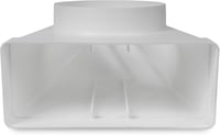 Repa Market 90° Légcsatorna Átalakító 220x90mm Lapos - 150mm Kerek Csőhöz Műanyag Csatlakozó Szellőzés Fűtés Hűtés 9