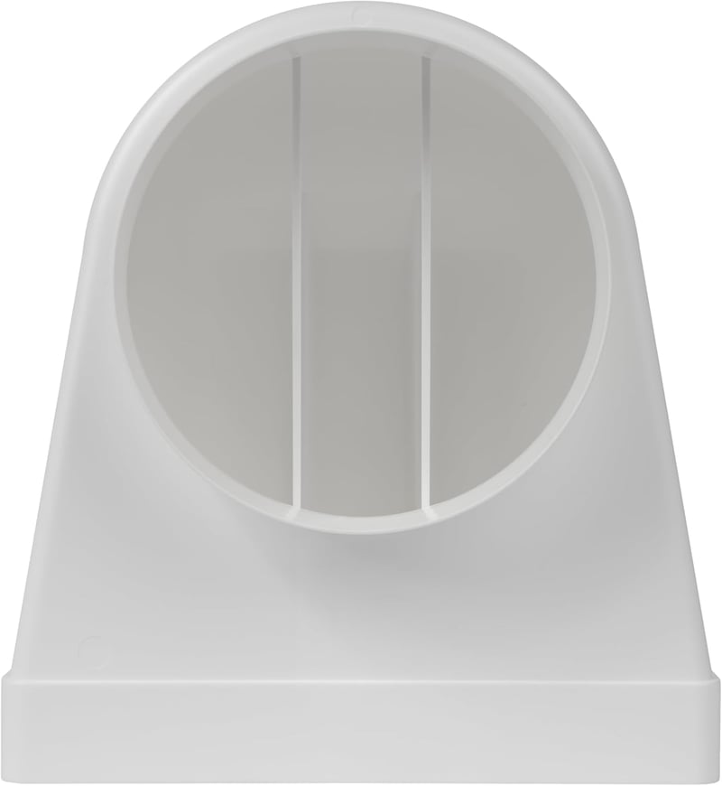 Repa Market 90° Légcsatorna Átalakító 220x90mm Lapos - 150mm Kerek Csőhöz Műanyag Csatlakozó Szellőzés Fűtés Hűtés