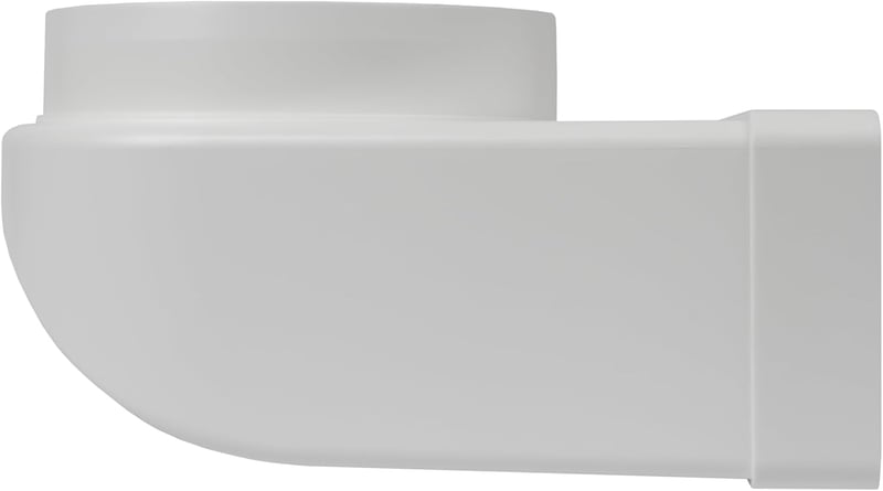 Repa Market 90° Légcsatorna Átalakító 220x90mm Lapos - 150mm Kerek Csőhöz Műanyag Csatlakozó Szellőzés Fűtés Hűtés