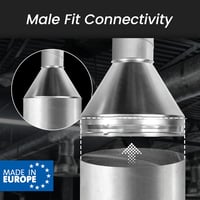REPA MARKET Légcsatorna Szűkítő 150-80mm Horganyzott Acél Kerek Csőszűkítő Átmenet Szellőzéshez 3