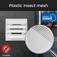 Repa Market szellőzőrács 150mm rovarháló integrált fehér HVAC 4