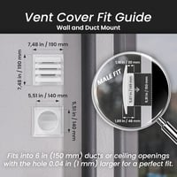Repa Market szellőzőrács 150mm rovarháló integrált fehér HVAC 2