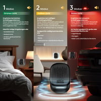 REPELIX ARMOUR PR-025 Dispozitiv cu ultrasunete pentru alungarea dăunătorilor, 2 buc. - Acoperire 140 m² - 3 Moduri - Repelent pentru șoareci, șobolani, păianjeni, țânțari, furnici, insecte și muște - Negru 2