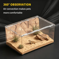 Terárium Reptile Growth z PC s magnetickým uzáverom, 30x20x15 cm, chovný box vhodný pre tarantuly, jašterice, hmyz, ryby a kraby 6