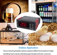 ReptilHábitat STC1000 Digitális Termosztát NTC Szenzorral 220V Inkubátor Terrárium Hőmérséklet Szabályozó 3