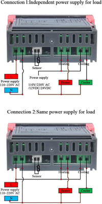 ReptilHábitat STC1000 Digitális Termosztát NTC Szenzorral 220V Inkubátor Terrárium Hőmérséklet Szabályozó 4