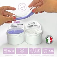 Reschimica SIL Hand 1:1 silikonska glina 250 g – materijal za oblikovanje i lijevanje, DIY silikonska guma za ručni rad, neljepljiva masa za modeliranje 3