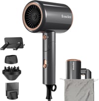 Rescien Ionos Hajszárító 2400W - Kompakt Utazási Szett Tartóval, 3 Hőfokozat, 3 Sebesség, Gyorsszárítás, 3 Tartozékkal, Diffúzorral és Táská 1