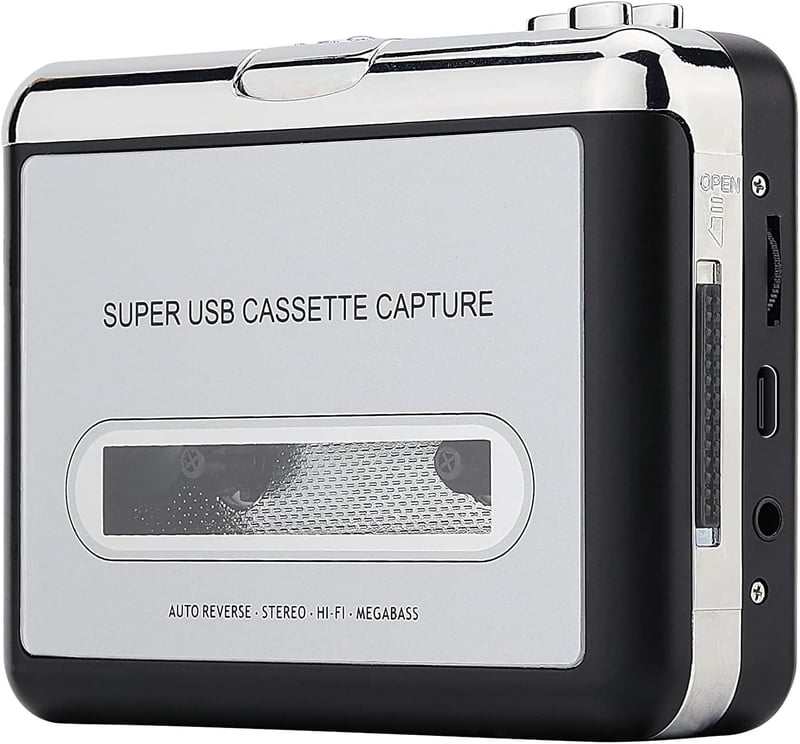 Reshow Hordozható Kazetta Lejátszó MP3 Konvertáló USB Csatlakozással - Walkman Kazetták Digitalizálása PC Kompatibilitással