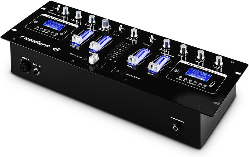 Resident DJ DJ405USB 4 csatornás DJ keverő Bluetooth USB SD AUX felvétel funkcióval