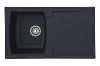 Chiuvetă încorporabilă respekta Boston Mineralit neagră, 1 cuvă, 86 x 50 cm, potrivită pentru dulap de la 45 cm 1