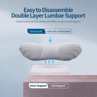 RESTCLOUD Állítható Lumbális Támasztó Párna Memóriahabos Hátpárna 2