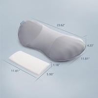 RESTCLOUD Állítható Lumbális Támasztó Párna Memóriahabos Hátpárna 6