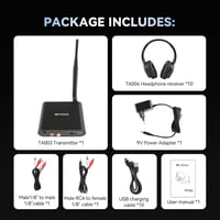 Retekess TA004 Silent Disco Vezeték Nélküli Fejhallgató 3 Csatorna HiFi Stereo 9
