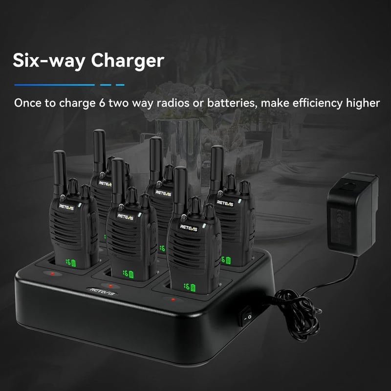 Retevis H777H Professzionális Walkie Talkie PMR Rádió 6 db Töltővel Type-C - With concealed display