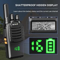 Retevis H777H Professzionális Walkie Talkie PMR Rádió 6 db Töltővel Type-C - With concealed display 2