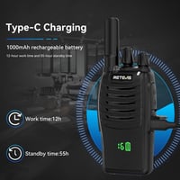 Retevis H777H Professzionális Walkie Talkie PMR Rádió 6 db Töltővel Type-C - With concealed display 3
