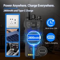 Retevis HA1UV kettős sávos amatőr rádió IP67 vízálló AM FM 2800 mAh 1.77 col színes kijelző 1750 Hz CHIRP 7